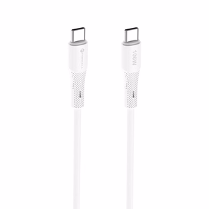 Kaapeli USB C - USB C Forcell F-Energy QC4.0 PD 5A 100W Silicone 1 m C347 valkoinen
