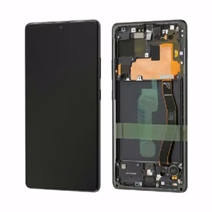 LCD-näyttö Samsung G770F S10 Lite kosketusnäytöllä ja kehyksellä musta alkuperäinen (käytetty Grade A)