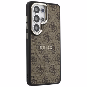 Guess suojakuori 4G Embossed Ring MagSafe Samsung Galaxy S26 Ultra:lle ruskea