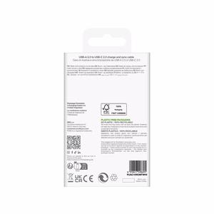 Puro 10W TPE USB-A - USB-C kaapeli 2m - Valkoinen
