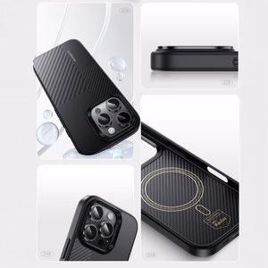 Benks Montage Magnetic Armor Pro Kevlar Case Metal Frame 600D+1500D for Iphone 16 black