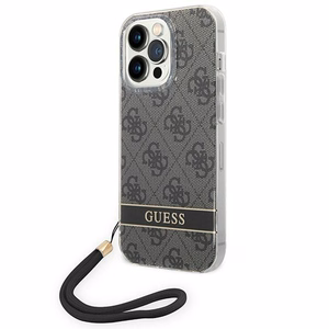 Guess GUOHCP14LH4STK iPhone 14 Pro 6.1 "musta / musta kovakotelo 4G Tulosta hihna