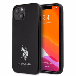 US Polo USHCP13SUMHK iPhone 13 mini 5.4" musta/musta kovakotelo Hevoset Logo