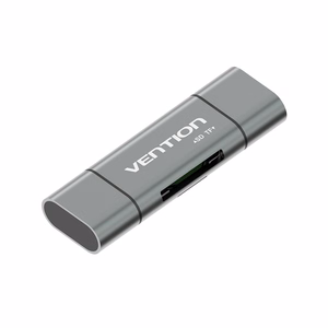 Vention USB 3.0 monitoiminen muistikortinlukija harmaa metallinen