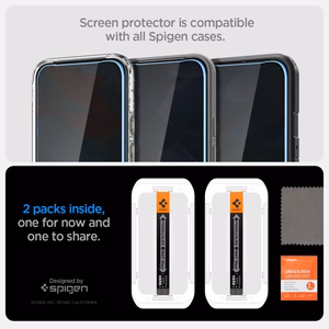 Spigen Glas.TR "Ez Fit" Privacy HD 2-pack privacy glass for Google Pixel 9 / 9 Pro