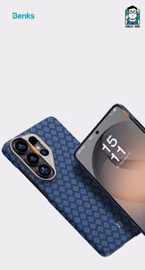 Benks Magnetic Armor Air Grid Kevlar suojakuori metallikehys 600D A050 Samsung Galaxy S26 Ultra:lle sininen