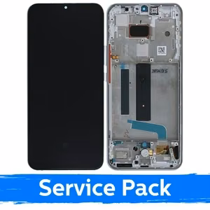 LCD-näyttö yhteensopiva Xiaomi Mi 10 Lite 5G kehyksellä / Dream White / (Service Pack)