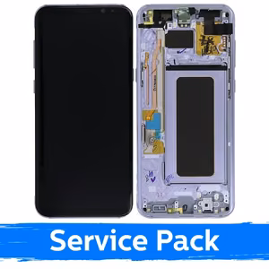 LCD-näyttö yhteensopiva Samsung G955 S8 Plus kanssa kehyksellä / Orchid Gray / (Service Pack)