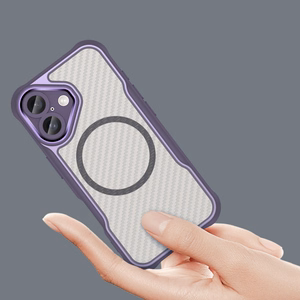 Leading Series MagSafe Silikoninen Suojakuori iPhone 16 Plus:lle - Violetti
