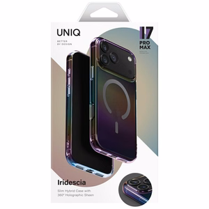 Uniq Iridescia Suojakuori iPhone 17 Pro Max:lle Magclick-latauksella - Moniväri