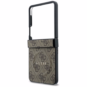 Ruskea Guess 4G Classic MagSafe -suojakuori Samsung Galaxy Z Flip8 -puhelimelle