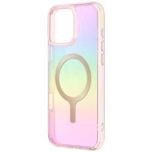 Uniq Iridescia Magclick Lataus Suojakuori iPhone 16 Pro Max:lle - Vaaleanpunainen