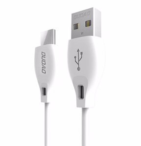 Dudao USB Type C 2.1A 1m valkoinen kaapeli (L4T 1m white)