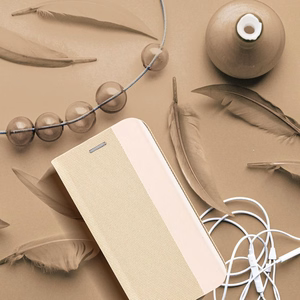 Flip-suojakuori Samsung A50 Sensitive Book kultainen