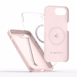 Tech-Protect Silicone MagSafe suojakuori iPhone 16e / 17e:lle - vaaleanpunainen