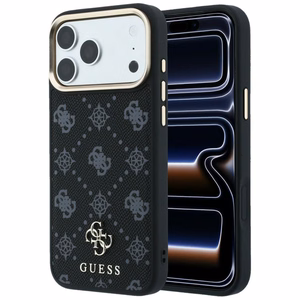 Guess Peony 4G Small Logo MagSafe-suojakuori iPhone 17 Pro / 18 Pro -malleille, musta