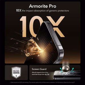 ESR UltraFit Armorite Pro Tempered Glass for iPhone 16 Pro / 17 - Transparent
