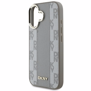 DKNY Checkered Pattern Magsafe iPhone 16:lle Suojakuori - Beige