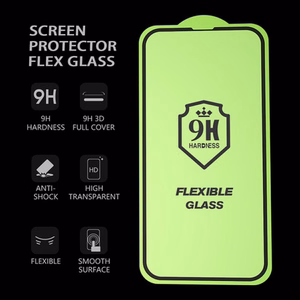 5D Full Glue Hybrid Glass for iPhone 13/13 PRO/14/16e / 17e (SE 4 2025) Bestsuit Flexible black