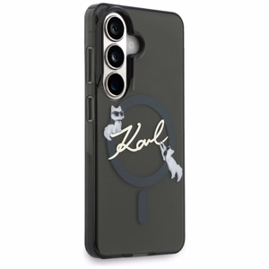 Karl Lagerfeld IML KC Script MagSafe Case for Samsung Galaxy S26 Plus - Black