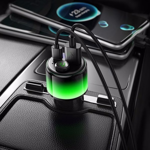 Musta Hoco E166 Bluetooth-autolähetin, jossa on 2 x USB-A, USB-C, QC 3.0 ja PD 42 W
