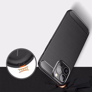 Carbon Back Suojakuori Samsung Galaxy S23 Plus:lle musta