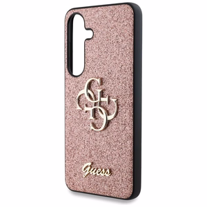 GUESS Suojakuori Samsung S25:lle GUHCS25SHG4SGP (Fixed Glitter Big 4G) Vaaleanpunainen