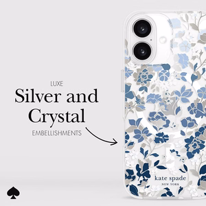 MagSafe-yhteensopiva Kate Spade New York Flowerbed Blue -suojakuori Apple iPhone 16:lle