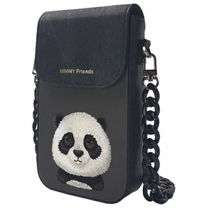 NIMMY puhelinlaukku BIG EYED PET 2.0 Panda musta