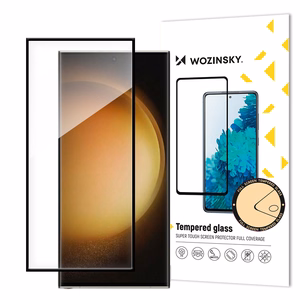 Wozinsky koko pinnalta liimautuva karkaistu lasi Samsung Galaxy S24 Ultra -puhelimelle mustalla kehyksellä