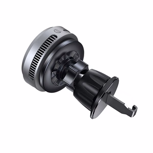 Blavec BHC-05 Qi2.2 25W -autopidike magneettisesti irrotettava induktiolatauksella ja aktiivisella jäähdytyksellä tuuletusritilään (BHC05-MWIB), musta