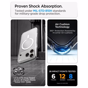 Spigen Ultra Hybrid MagSafe -suojakuori iPhone 18 Pro Max / 17 Pro Max -malleille, mattavalkoinen