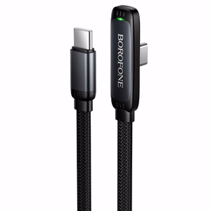 Musta Borofone BX126 Skillful USB-C–USB-C-kaapeli, PD 60 W, 1 m