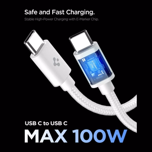 Spigen EE451EU Essential USB-C 45W seinälaturi - valkoinen