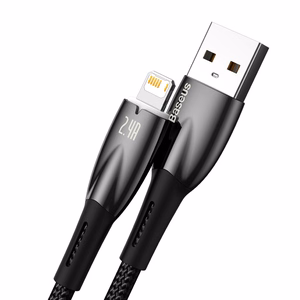 Baseus Glimmer USB Lightning kaapeli 2.4A 2m (musta)