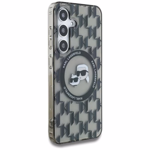 Karl Lagerfeld HC Magneettinen IML Metal Monogram KC Heads Suojakuori Samsung Galaxy S25 Musta
