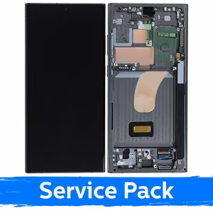 LCD-näyttö yhteensopiva Samsung S918 S23 Ultra kehyksellä / vihreä / (Service Pack)