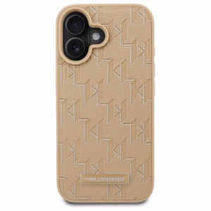 Karl Lagerfeld Hot Stamp MagSafe Suojakuori iPhone 16:lle - Beige