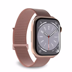 Puro Sport Nylon Hihna Apple Watch 38 / 40 / 41 mm:lle - Vaaleanpunainen