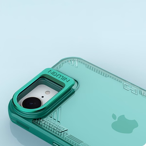 Nillkin Iceblade Prop Suojakuori jalustalla iPhone 16e / 17e:lle - vihreä