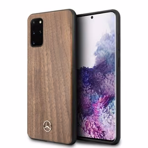 Mercedes Wood Line Pähkinäpuu kotelo Samsung Galaxy S20+ - ruskea