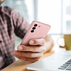 Suojakuori Samsung A57 5G:lle metallinen vaaleanpunainen