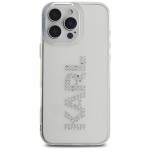 Karl Lagerfeld IML Rhinestones Logo iPhone 16 Pro Suojakuori - Läpinäkyvä