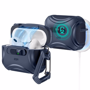 ESR Cyber ​​FlickLock MagSafe Case for AirPods Pro 3 - Navy Blue