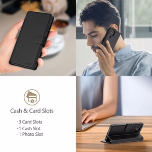 Tech-Protect Wallet Suojakuori Xiaomi Redmi 15 4G / 5G:lle - Musta