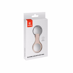 Crong Silicone case for Apple AirTag 1 / 2, with key ring, sand pink