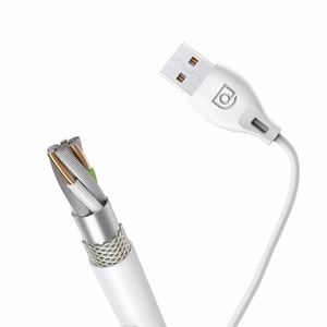 Dudao L4M USB-A - MicroUSB 2,4A kaapeli 1m - valkoinen