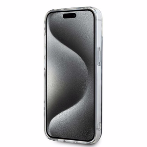 DKNY IML Ruudullinen Mono-kuvio Suojakuori iPhone 15 / 14 / 13:lle - musta
