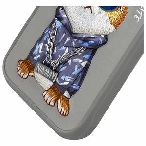 Nimmy Glasses Cool Cat Suojakuori iPhone 16 Pro:lle - harmaa