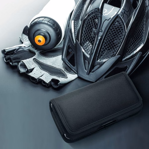 Vaakasuuntainen yleinen suojakuori OXFORD malli 3 iPhone 11 / 11 PRO / 12 / 12 PRO / 13 / 13 PRO / Samsung A10 / A41 / A50 / A51 / Huawei P30 LITE / P40 / P8 / P9 LITE:lle musta